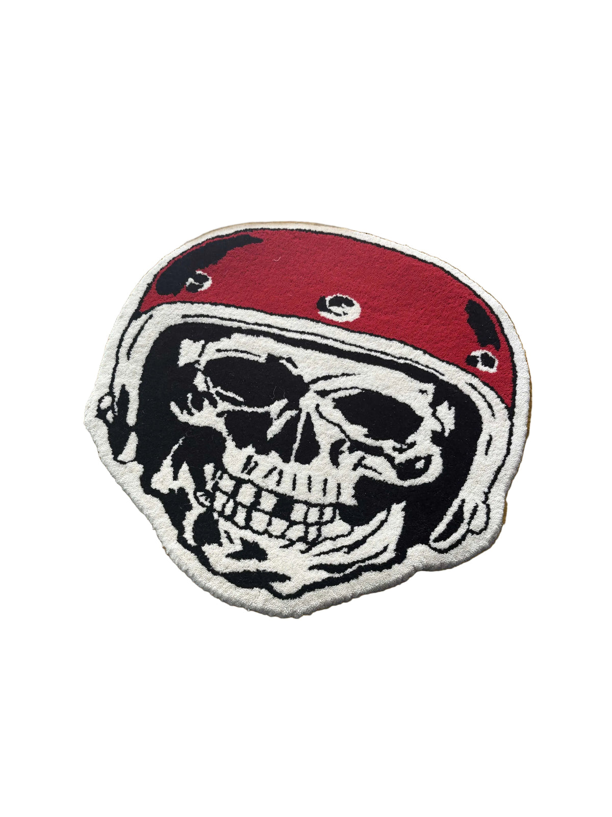 Skull biker Hand Tufted Custom Rug by THE DRIP CO. RUGS