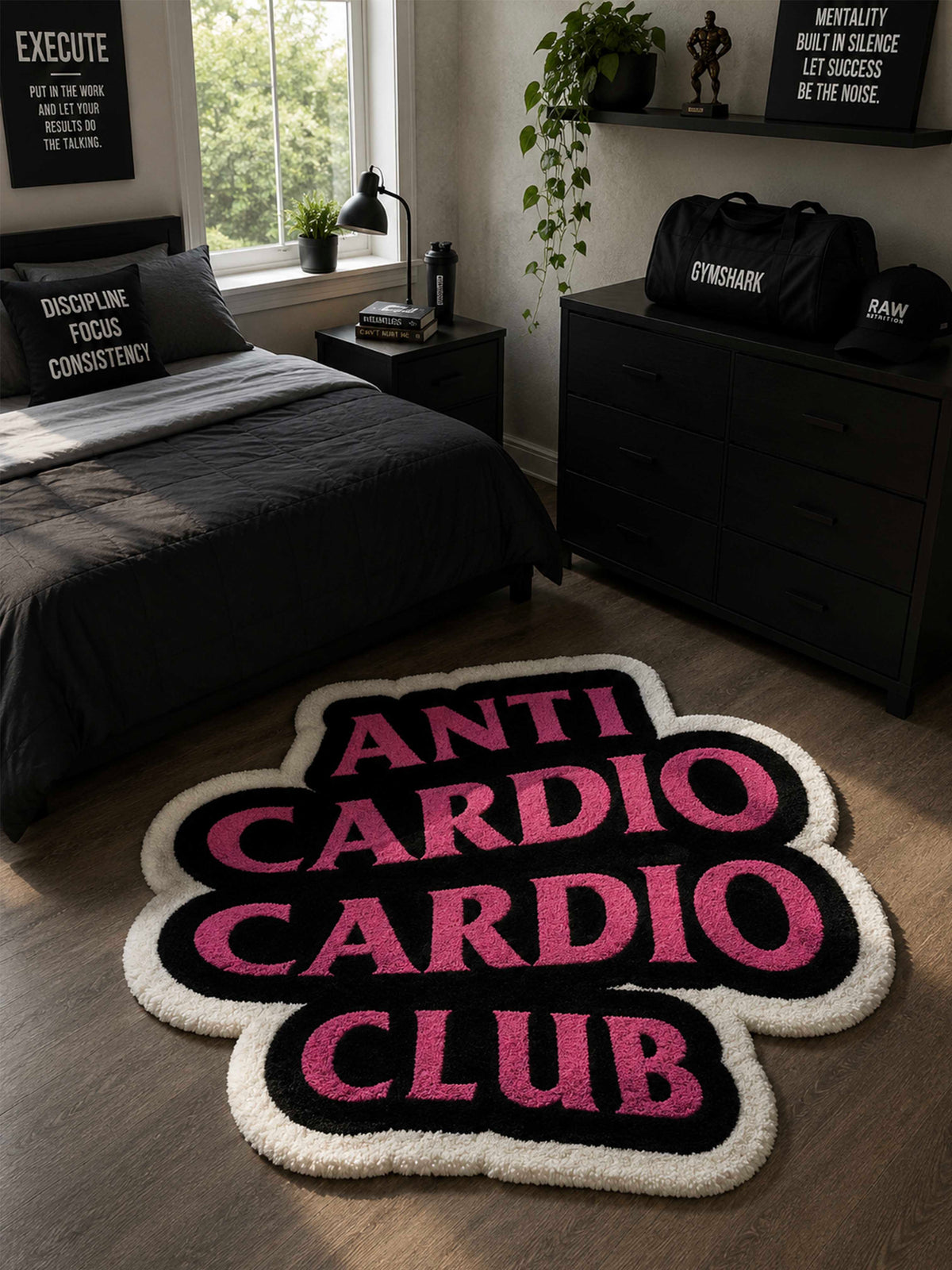 Anti Cardio Cardio club Hand Tufted Rug by THE DRIP CO. RUGS