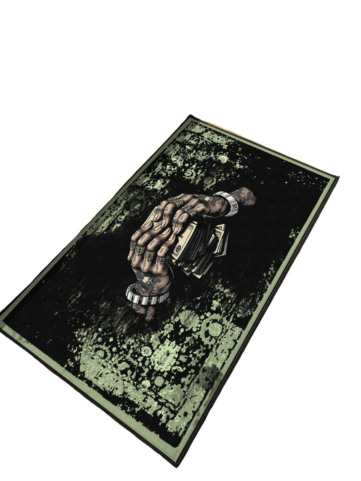 Money in Hands Washable Custom Rug by THE DRIP CO. RUGS