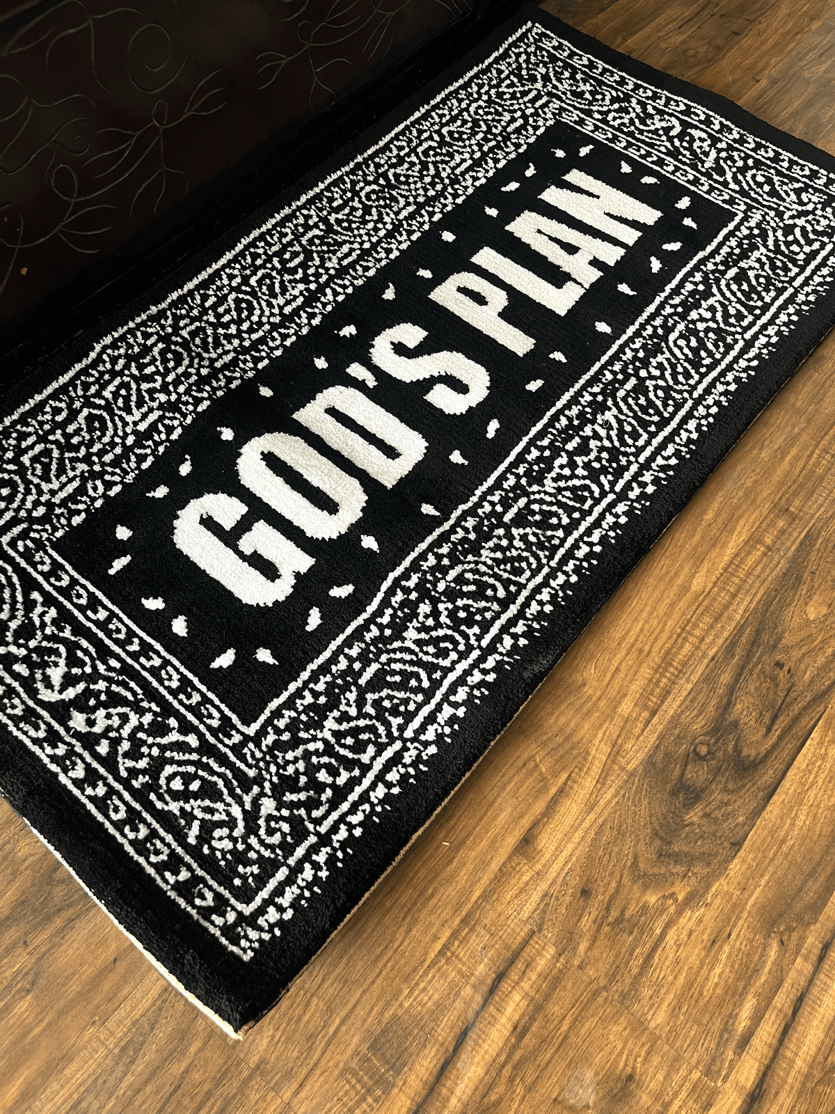 Gods Plan White Machine Tufted Custom Rug by THE DRIP CO. RUGS