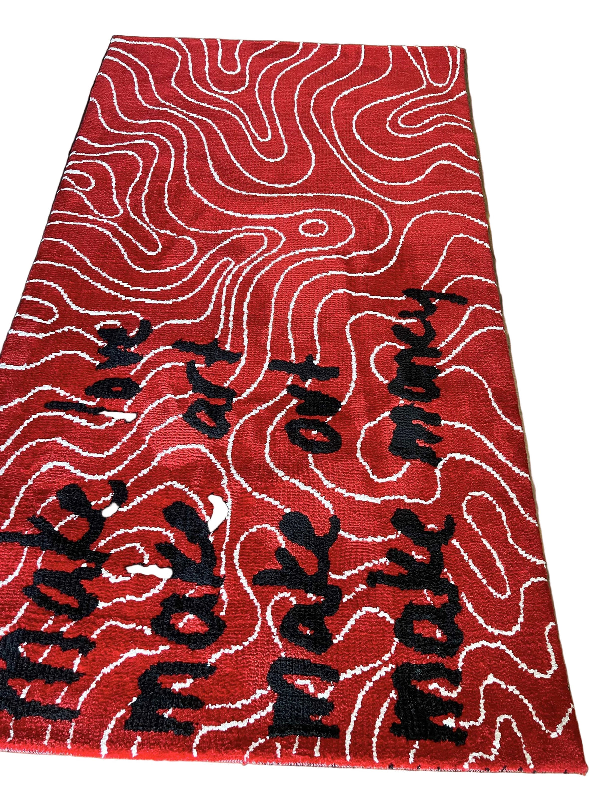 Make love, Make art, make out Machine Made Custom Rug by THE DRIP CO. RUGS