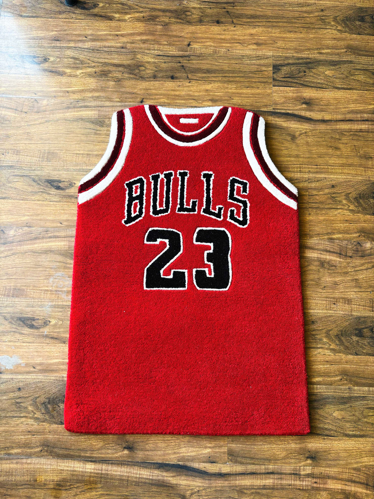 Bulls Red jersey Hand tufted Custom Rug by THE DRIP CO. RUGS