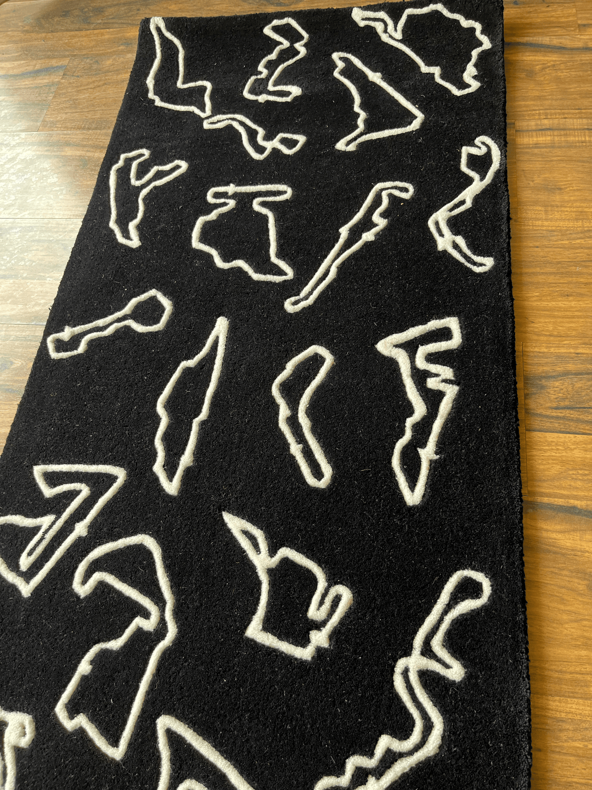 F1 Racing Circuits around the Globe  Custom Rug by THE DRIP CO. RUGS
