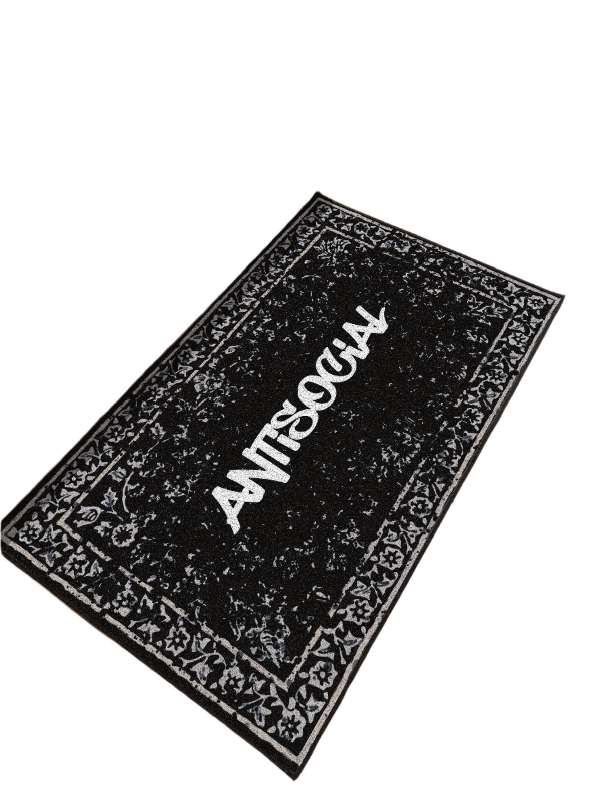 Anti Social Traditional design Washable  Custom Rug by THE DRIP CO. RUGS