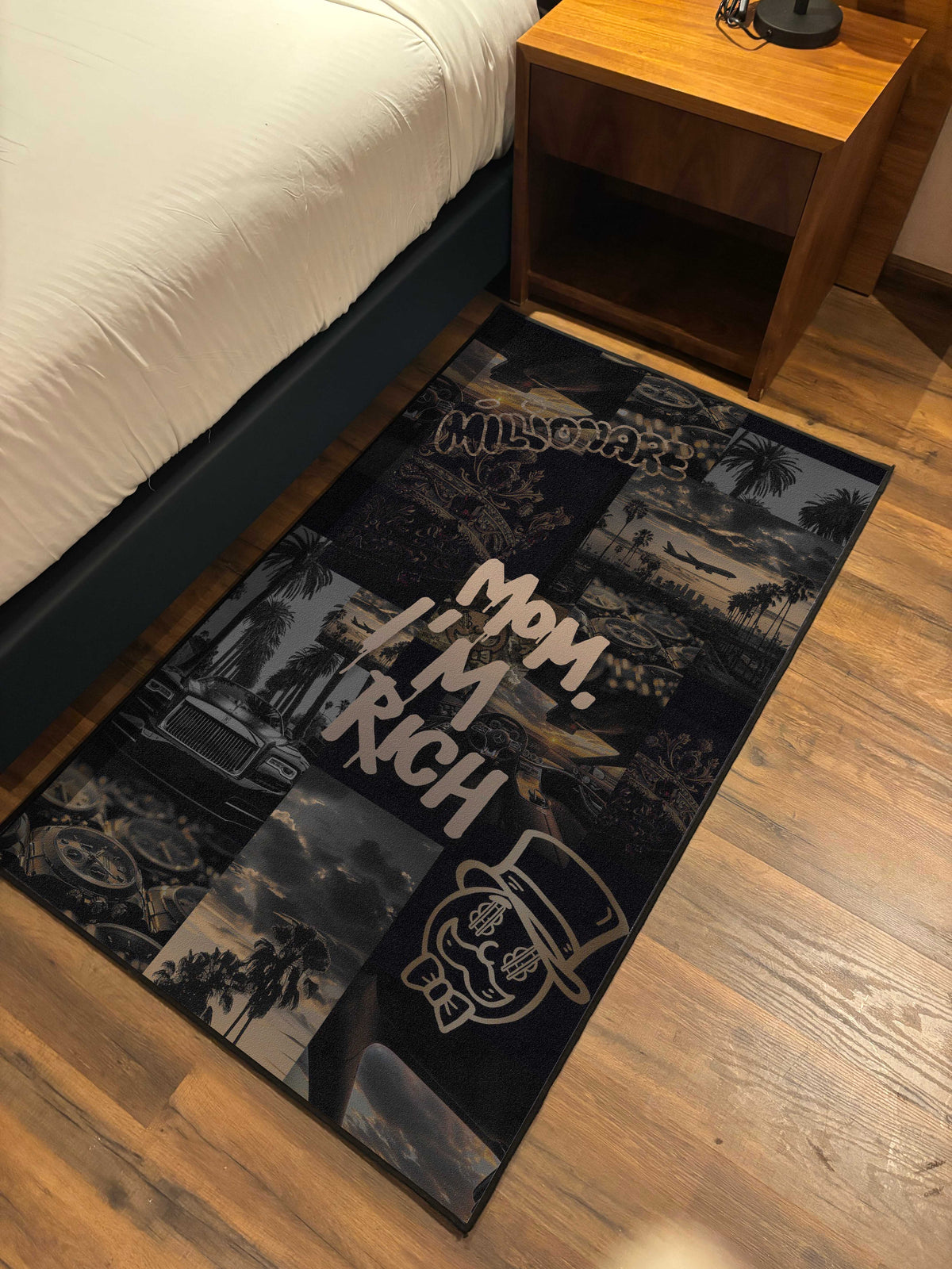 Mom I am Rich OG Washable Rug by THE DRIP CO. RUGS