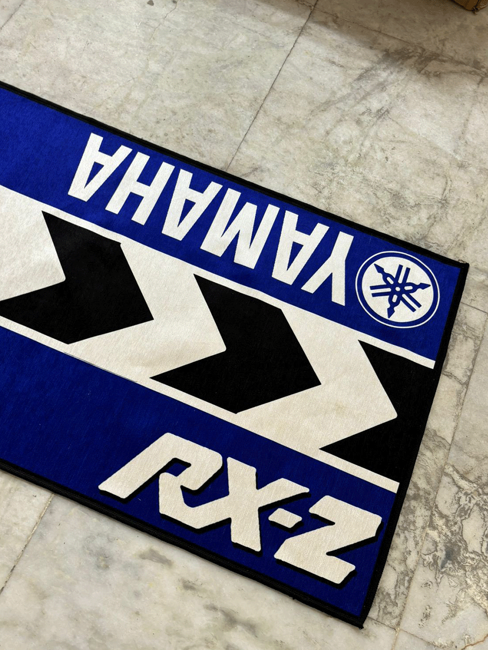 Yamaha Rz Blue printed Rug by THE DRIP CO. RUGS