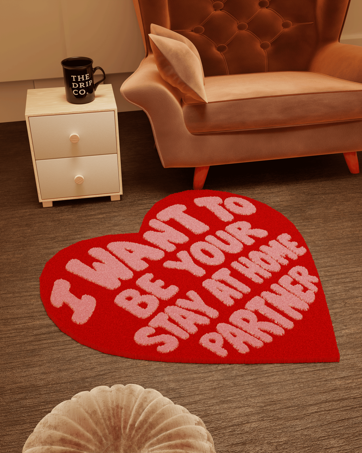 Heart emotion Tufted Custom Rug by THE DRIP CO. RUGS