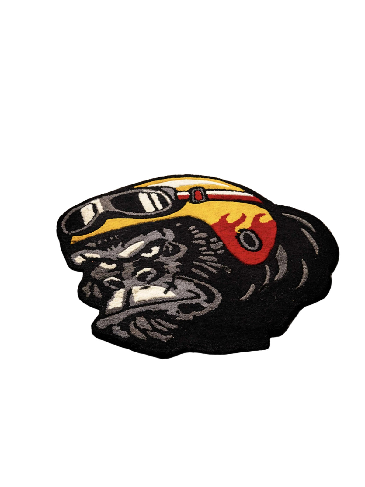 Chimpanzee biker Hand Tufted Custom Rug by THE DRIP CO. RUGS