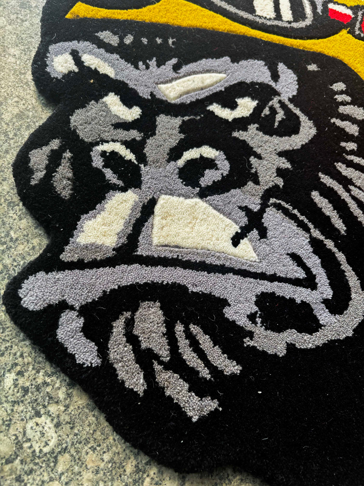 Chimpanzee biker Hand Tufted Custom Rug by THE DRIP CO. RUGS