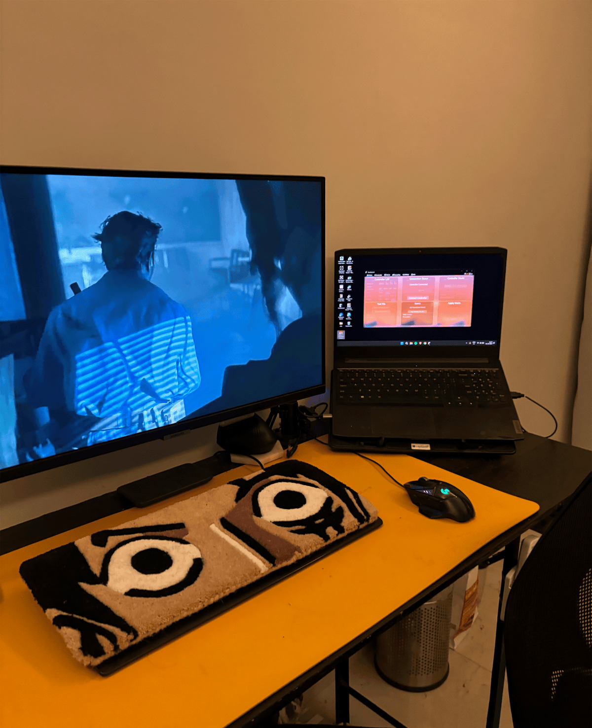 Anime eye Keyboard  Custom Rug by THE DRIP CO. RUGS