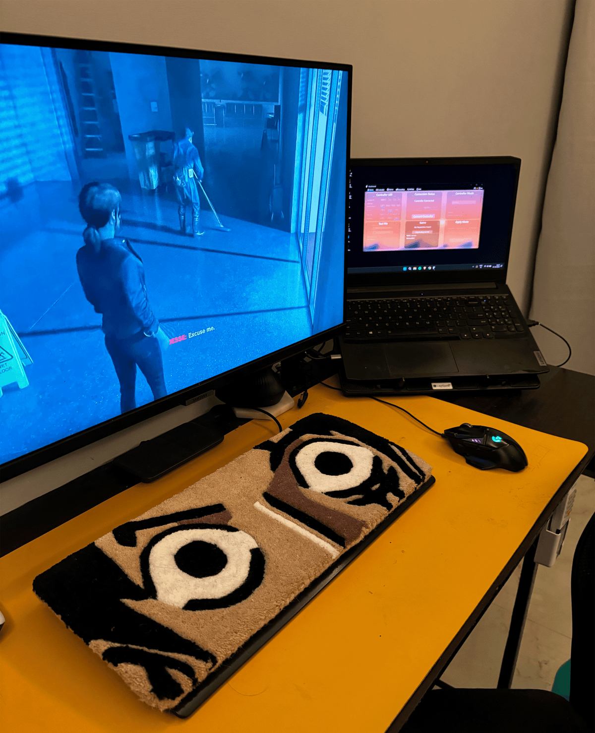 Anime eye Keyboard  Custom Rug by THE DRIP CO. RUGS