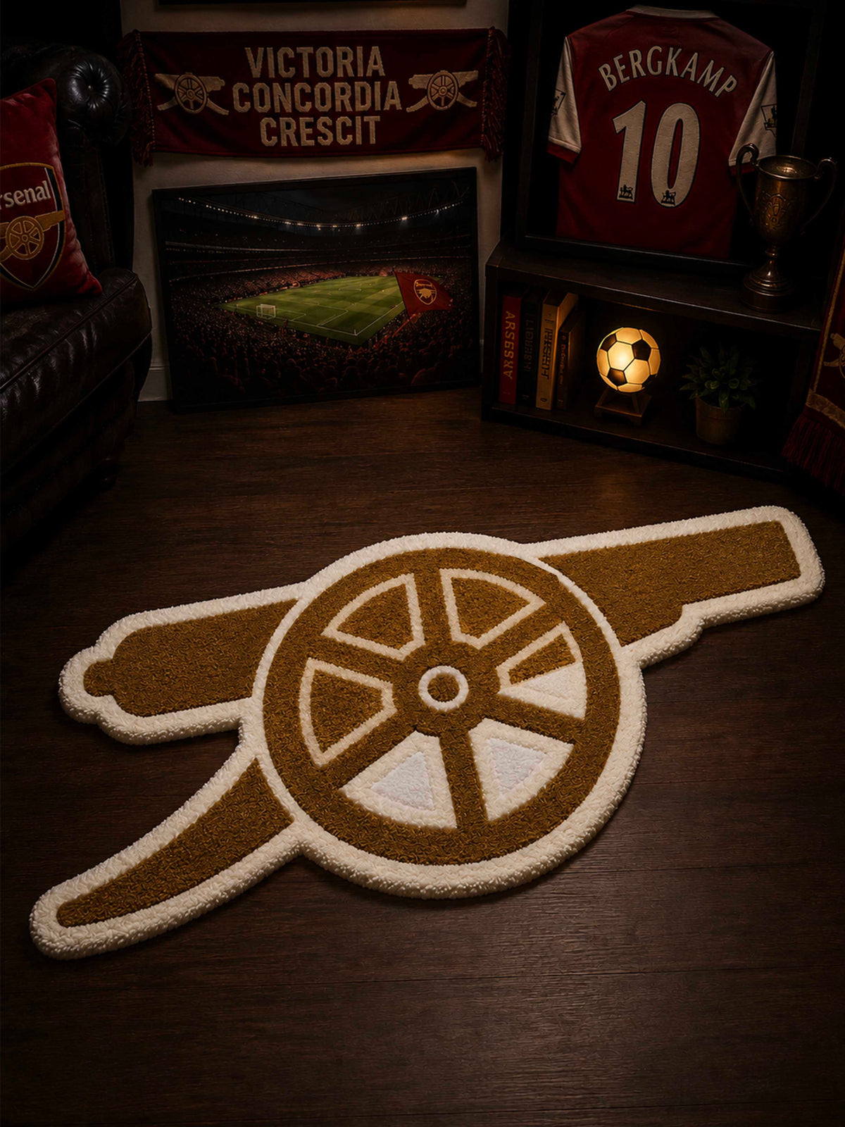 Gunners fan art Hand Tufted Rug by THE DRIP CO. RUGS