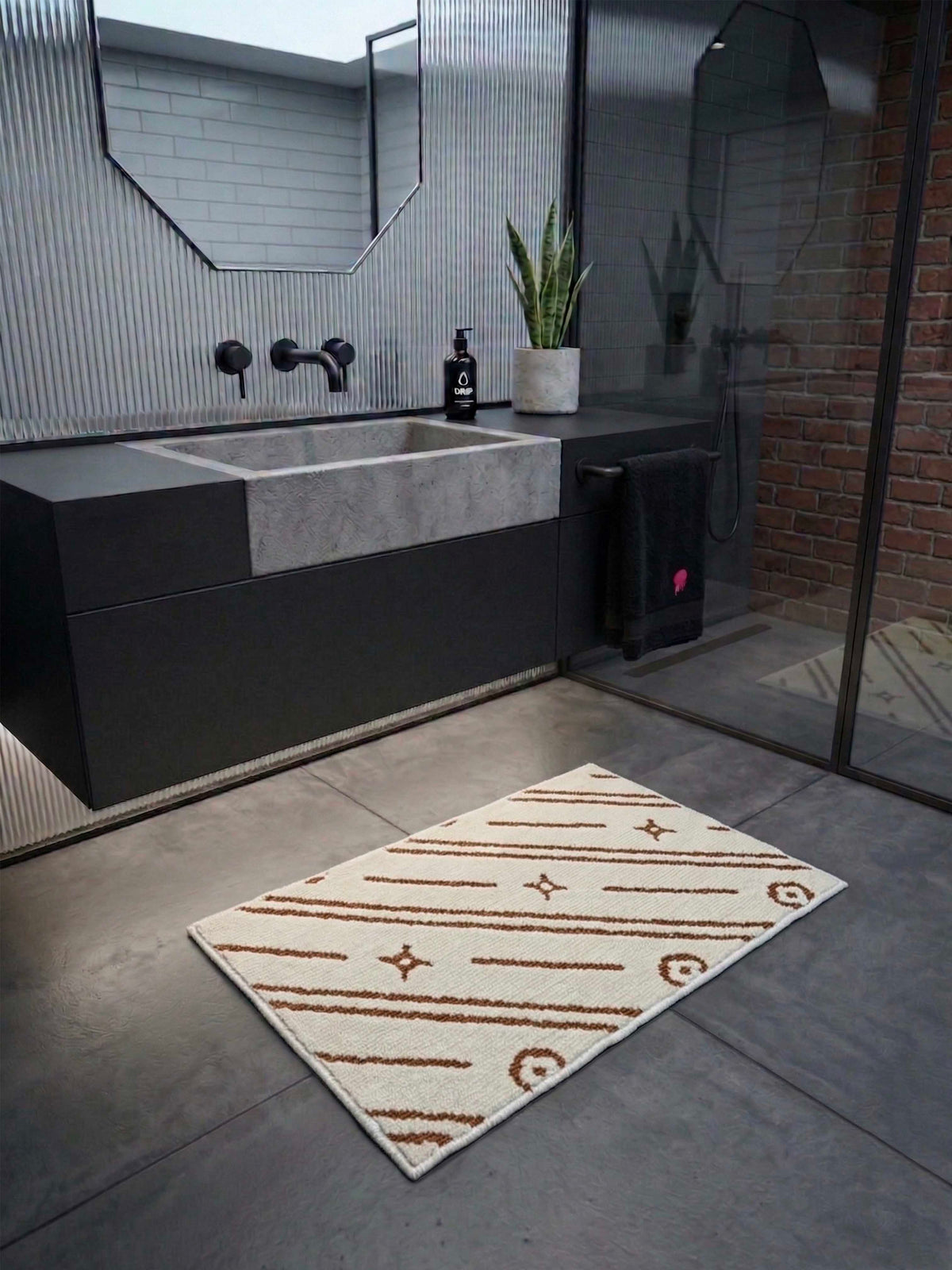 White luxury Bath Custom Mat by THE DRIP CO. RUGS