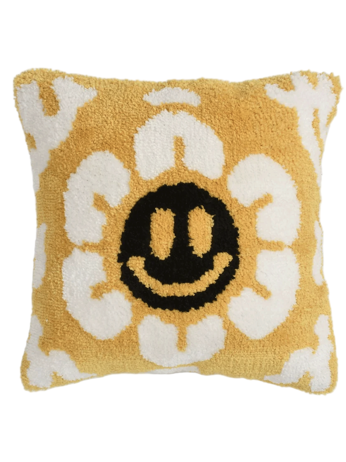 Yellow Flower cushion cover by THE DRIP CO. RUGS
