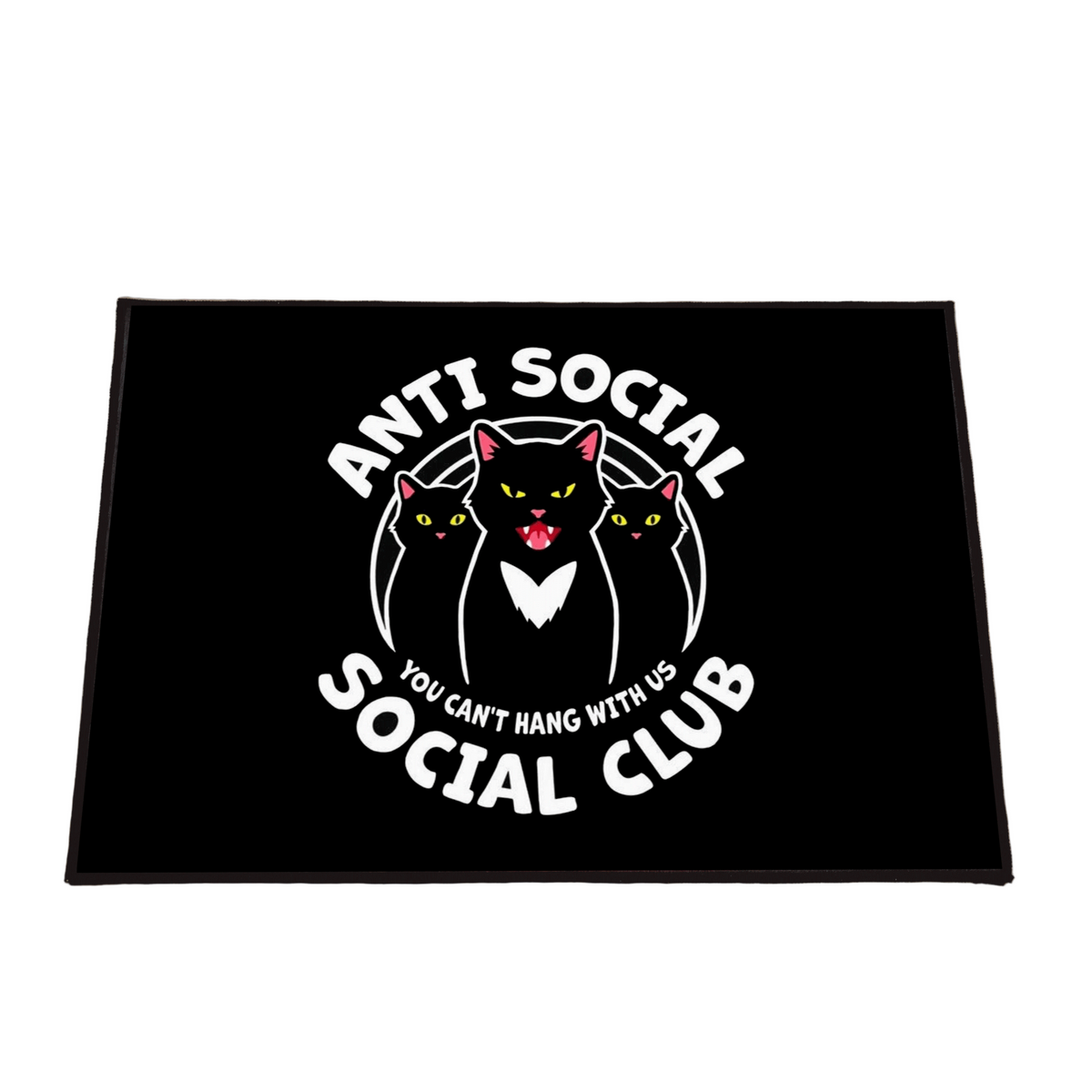 Cat gang Anti Social Club Custom Washable Rug by THE DRIP CO. RUGS