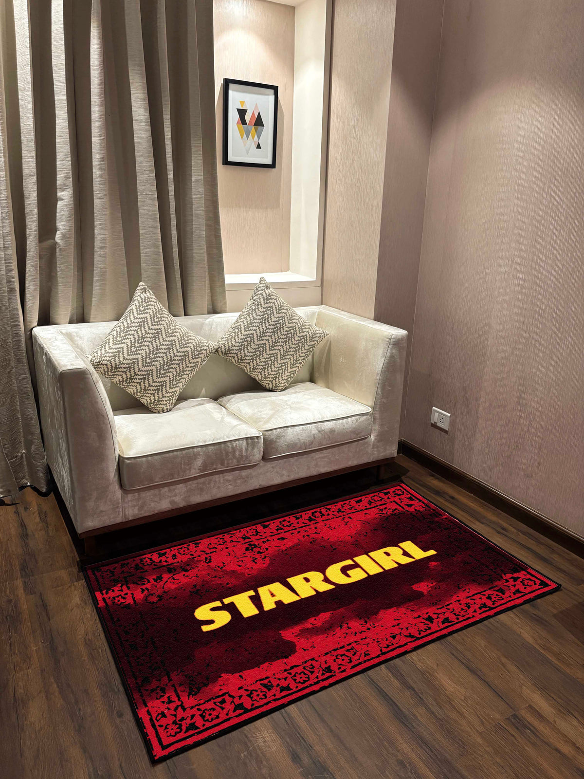 Stargirl traditional design Washable Custom Rug by THE DRIP CO. RUGS