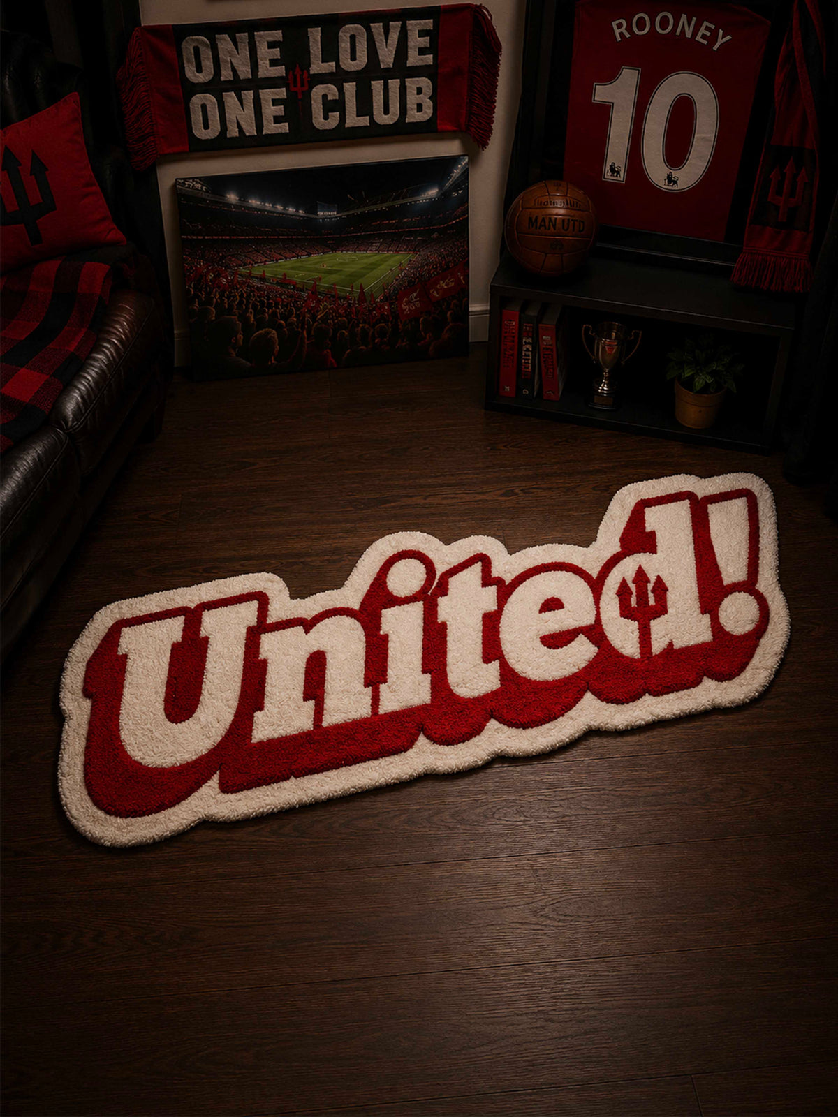 United fan art Hand Tufted Rug by THE DRIP CO. RUGS