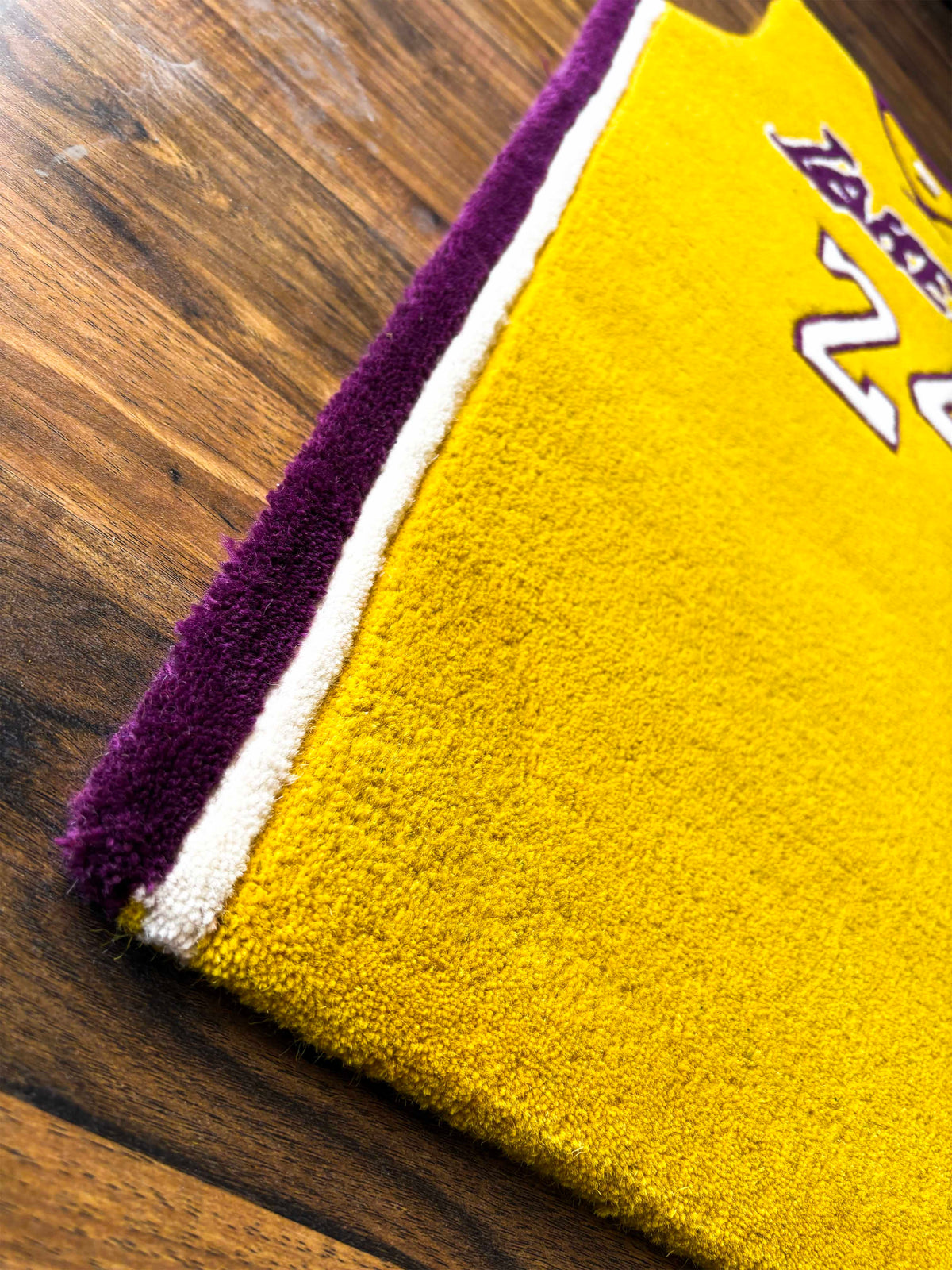 Lakkers Yellow jersey Hand tufted Custom Rug by THE DRIP CO. RUGS