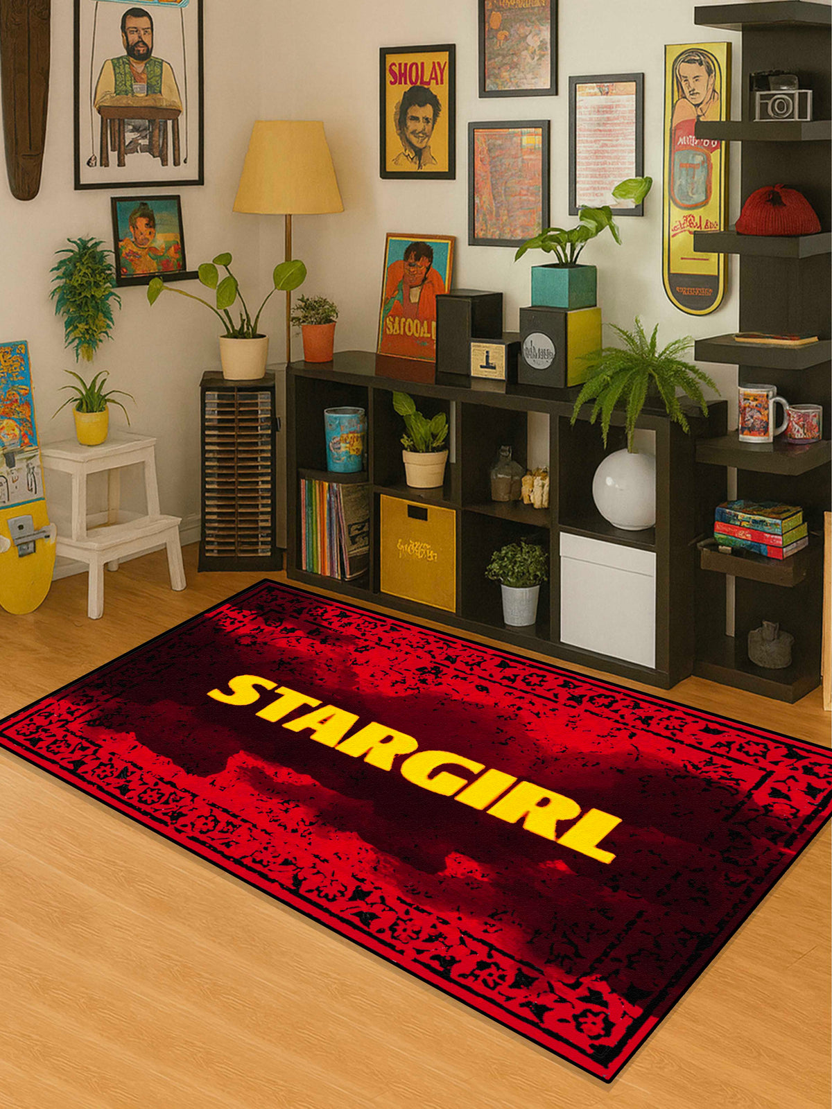 Stargirl traditional design Washable Custom Rug by THE DRIP CO. RUGS