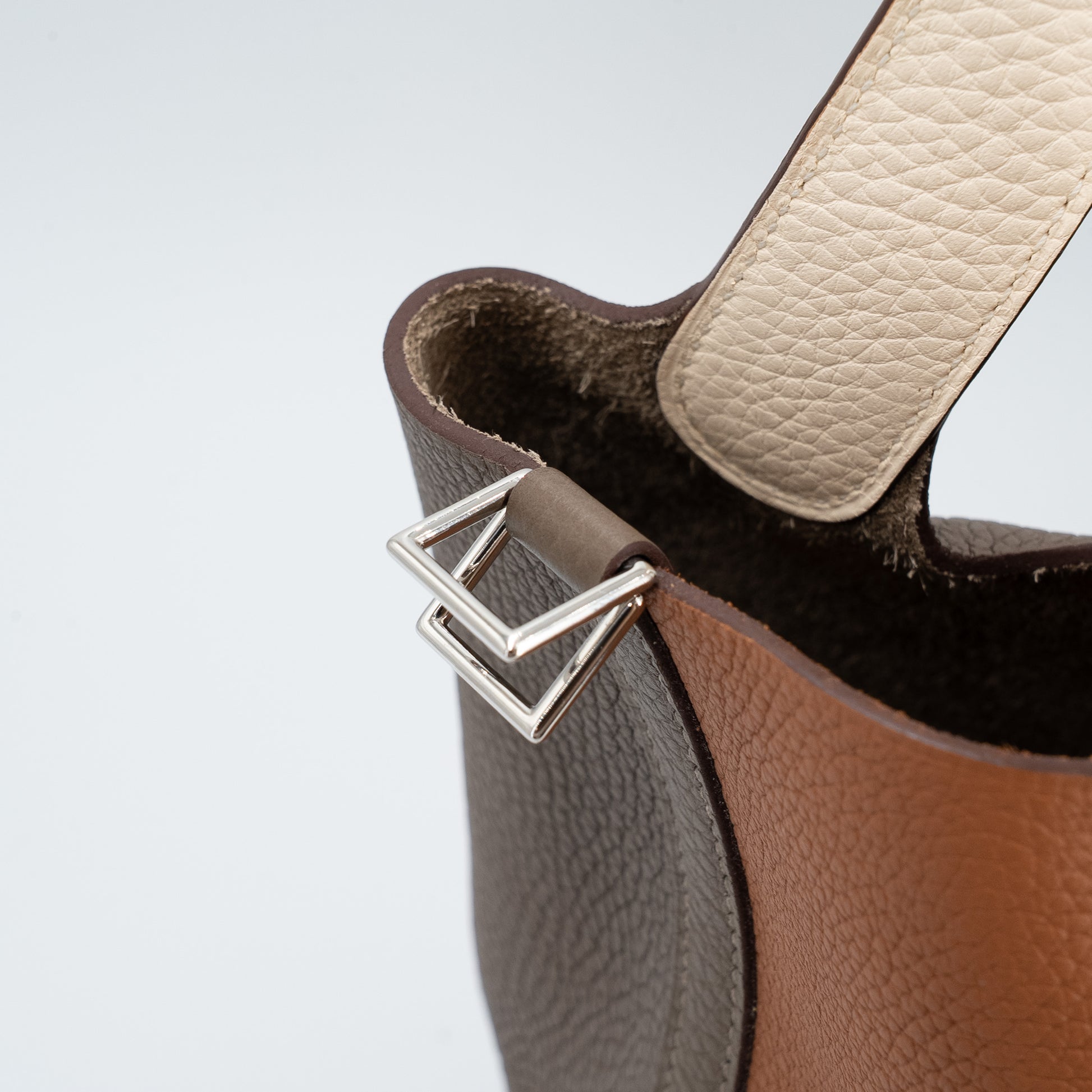 Hermès Picotin Lock MM – Clemence Leather in Casaque, Etoupe, and Nata with Palladium Hardware - Zeuskicks
