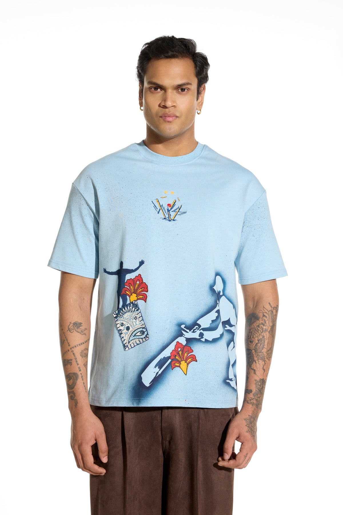 Stone wash Spray T-shirt by FARAK