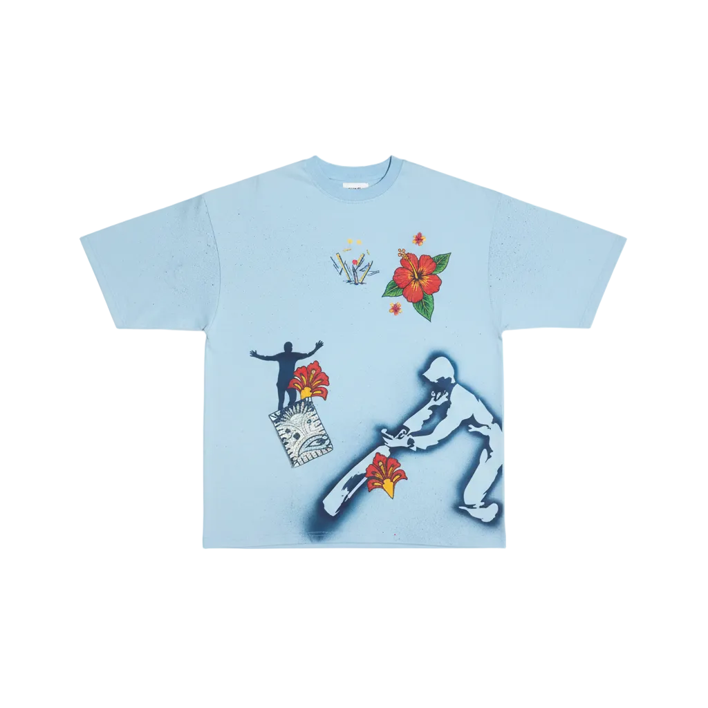 Stone wash Spray T-shirt by FARAK