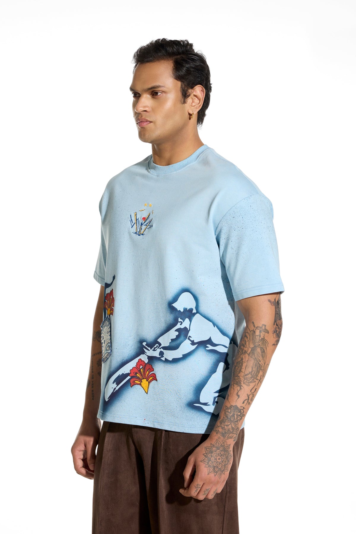 Stone wash Spray T-shirt by FARAK