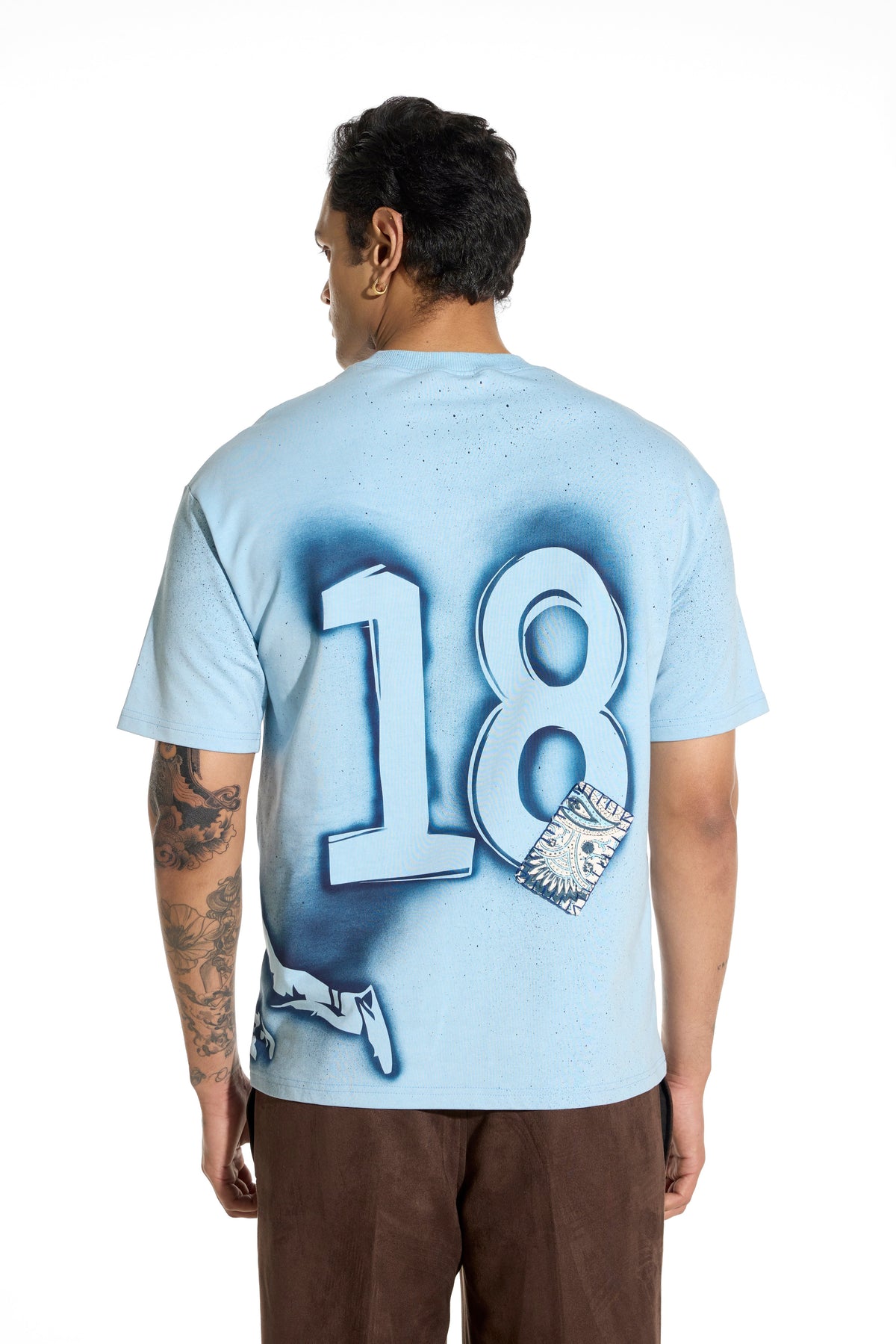 Stone wash Spray T-shirt by FARAK