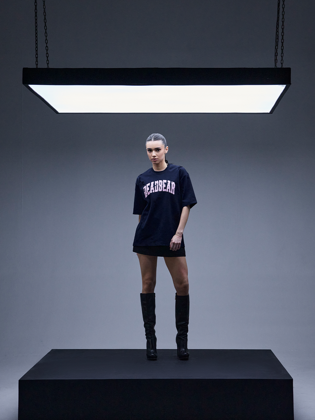 Distressed Navy Tee by DEADBEAR