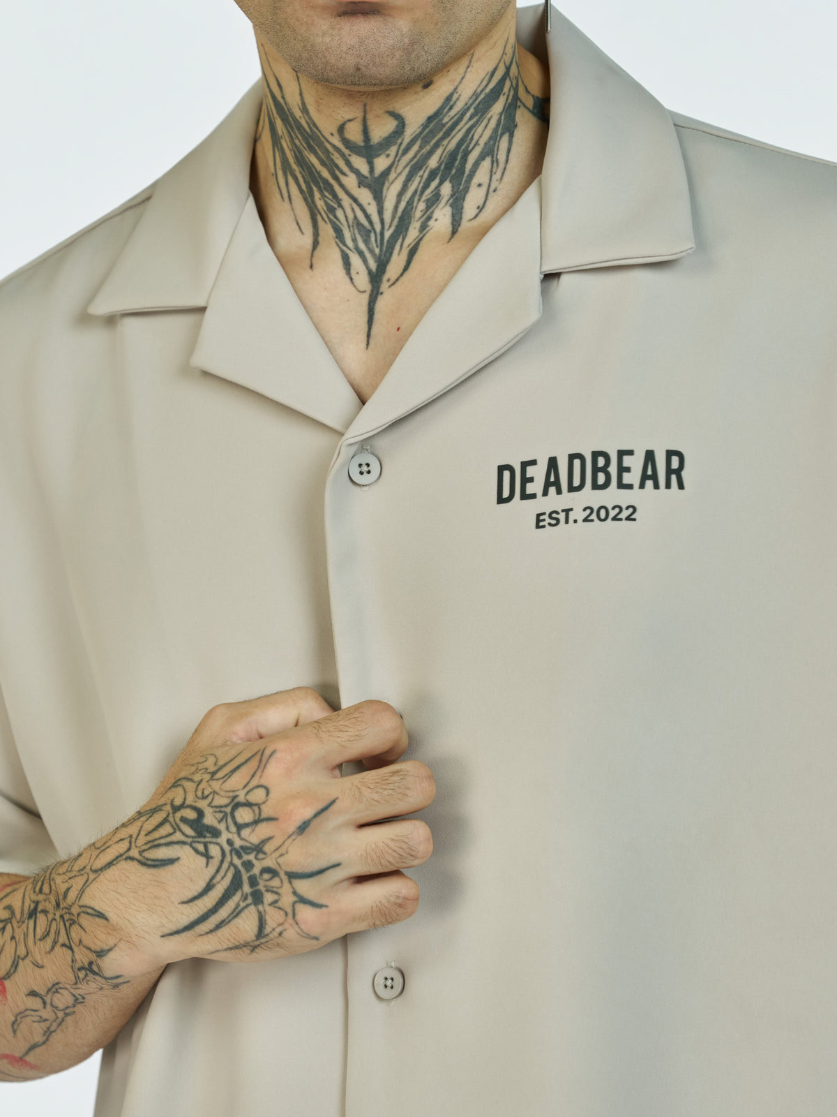 Bowling Shirt Stone Grey by DEADBEAR