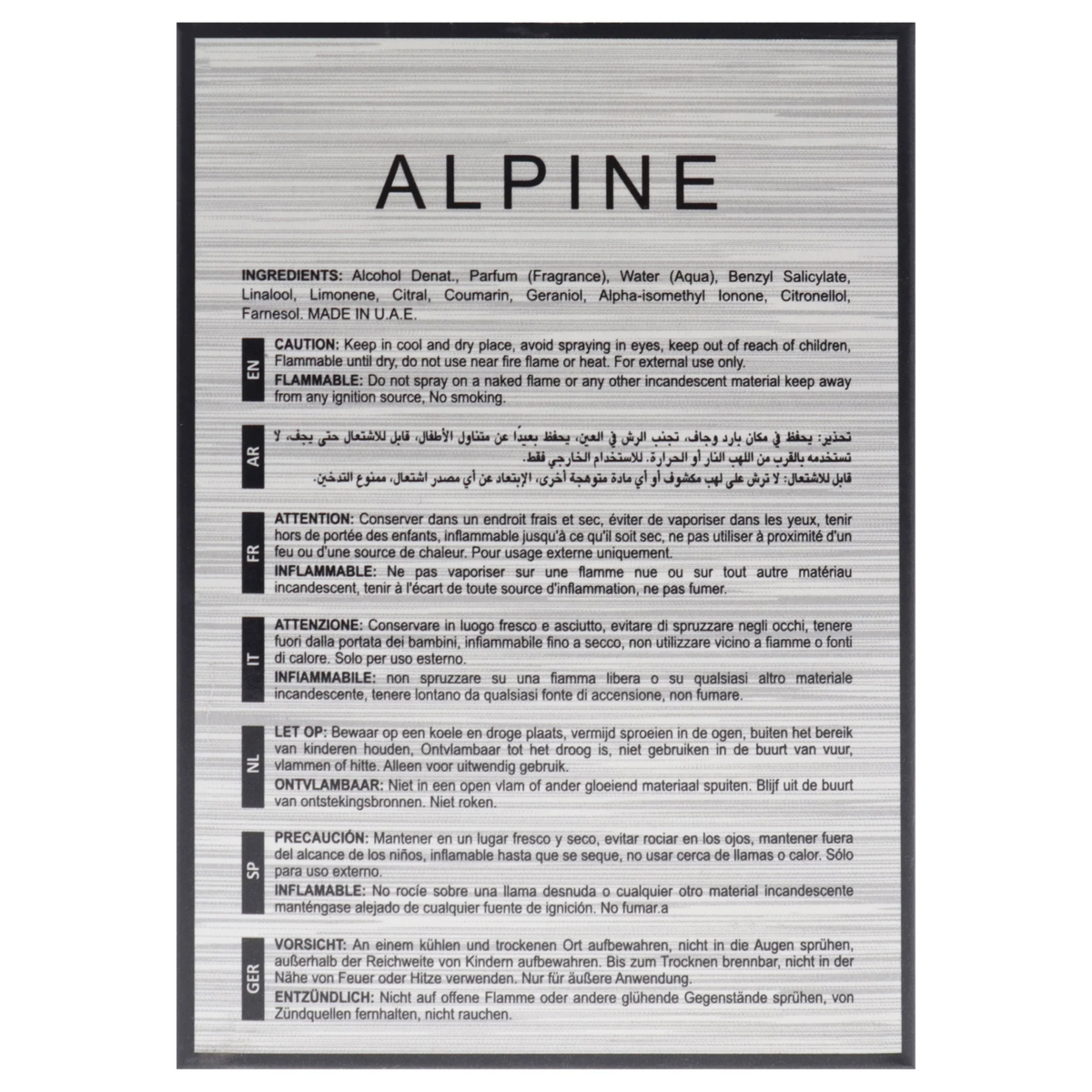 Maison Alhambra Alpine Homme Sport Eau de Parfum for Men 100 ML