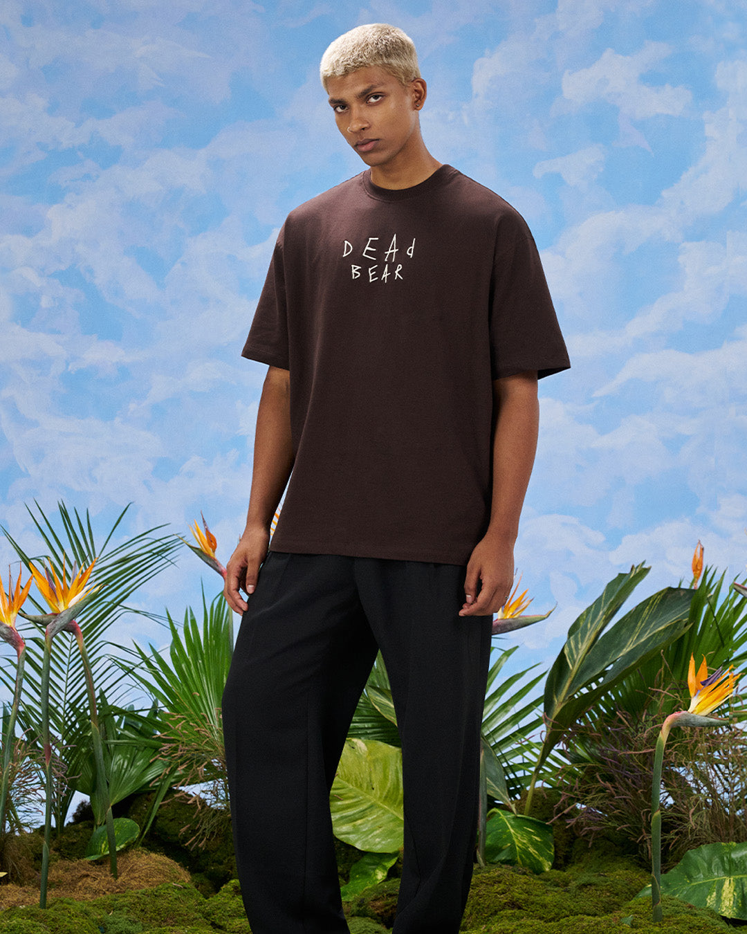 Scribbled Logo Tee Brown by DEADBEAR