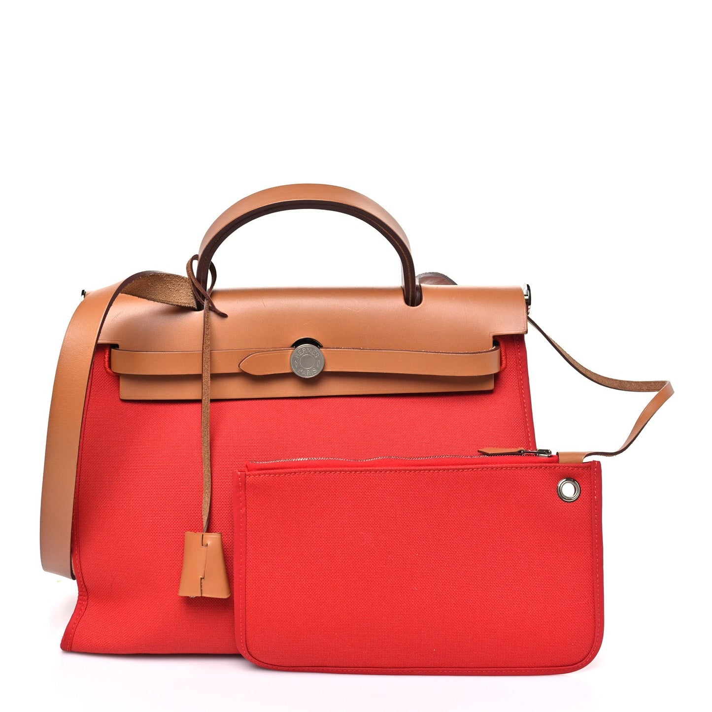 Hermès Herbag Zip 31 PM – Rouge Tomate & Natural