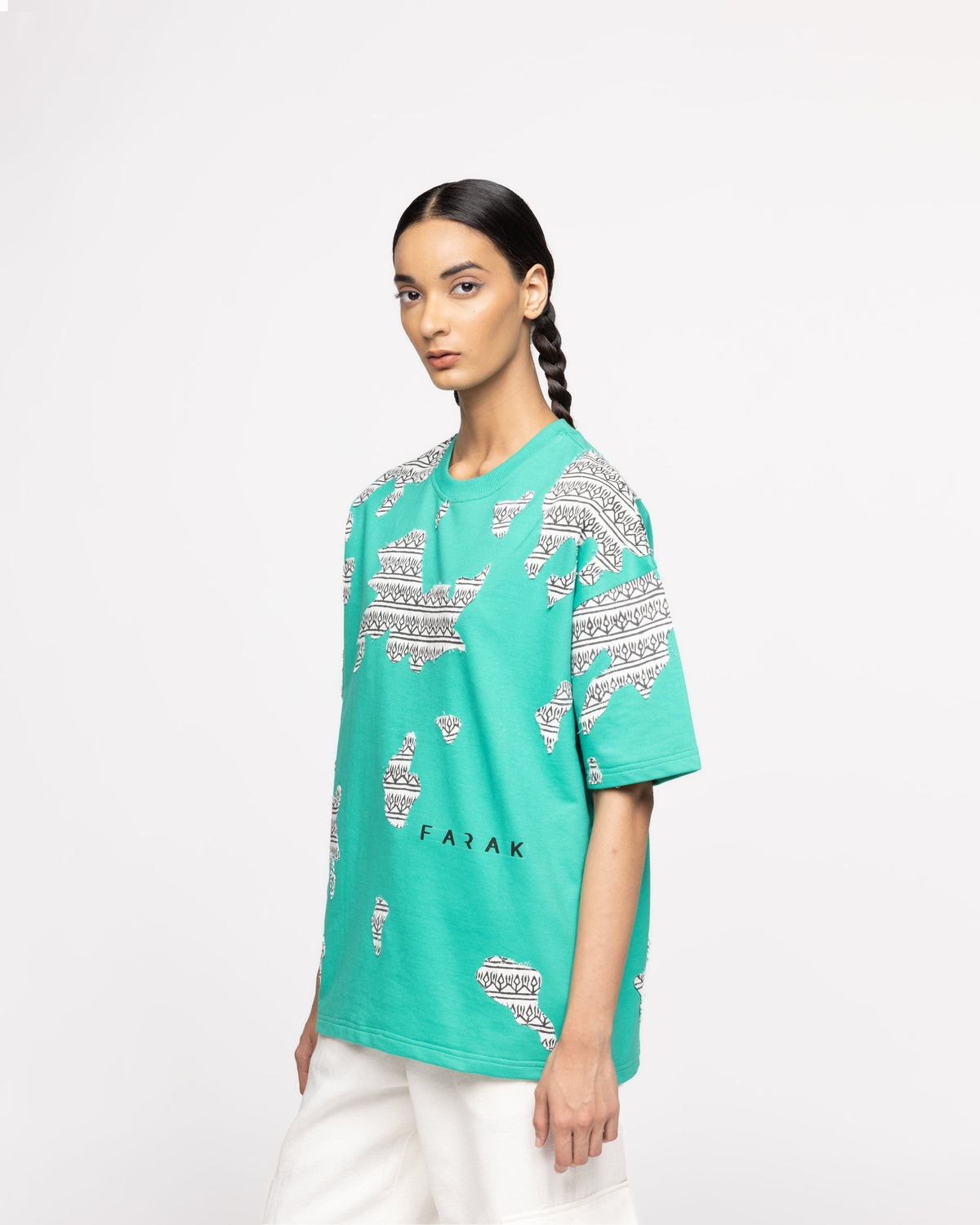 Subtext' Block Printed - Tshirt by FARAK