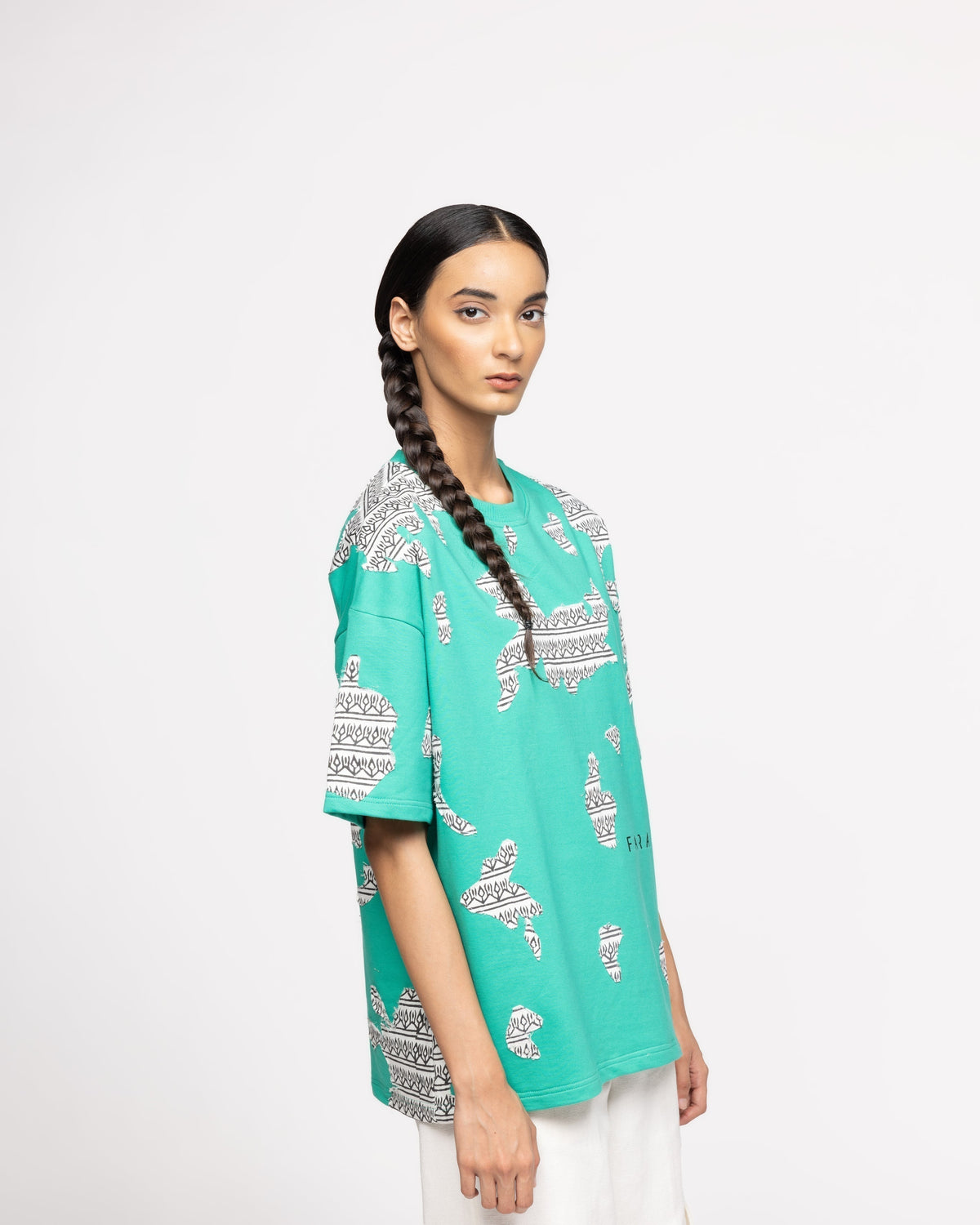 Subtext' Block Printed - Tshirt by FARAK