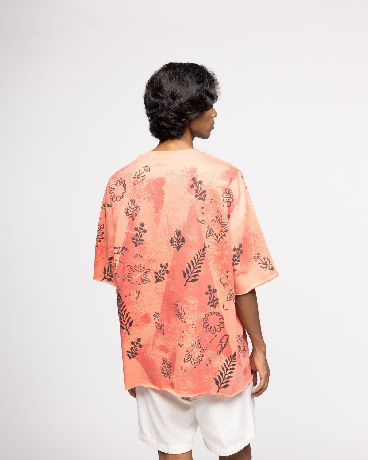 Coral Block Printed - Tshirt by FARAK