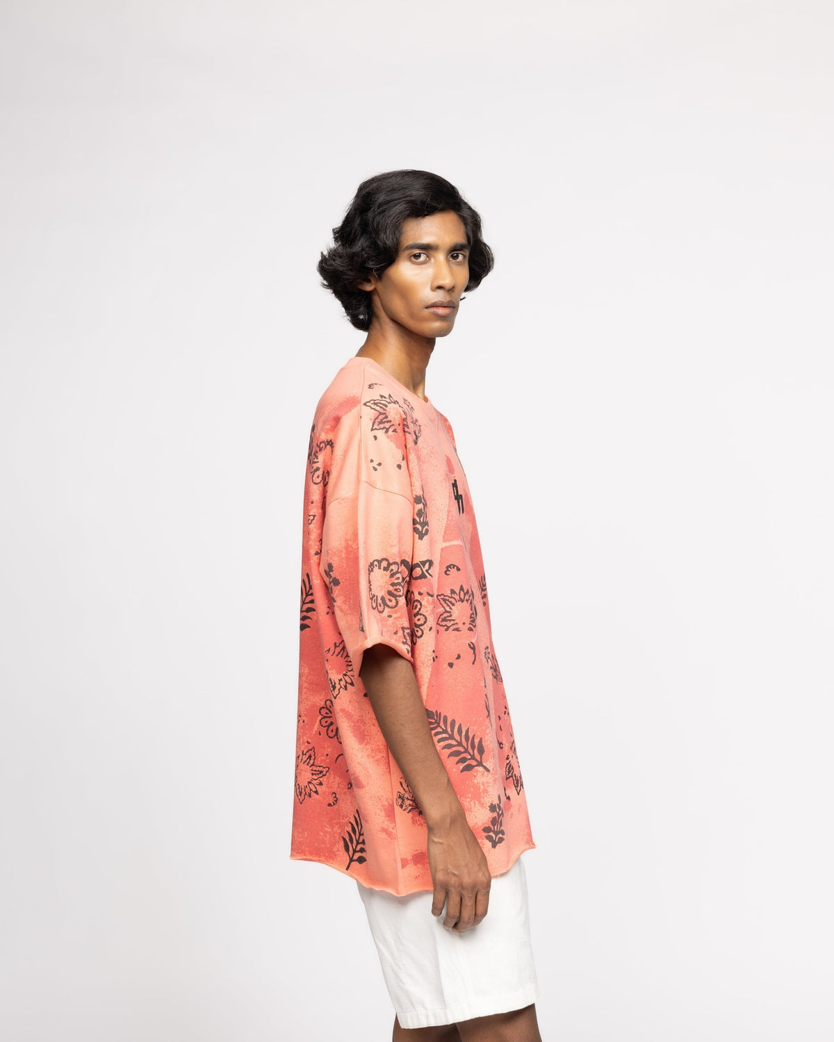 Coral Block Printed - Tshirt by FARAK