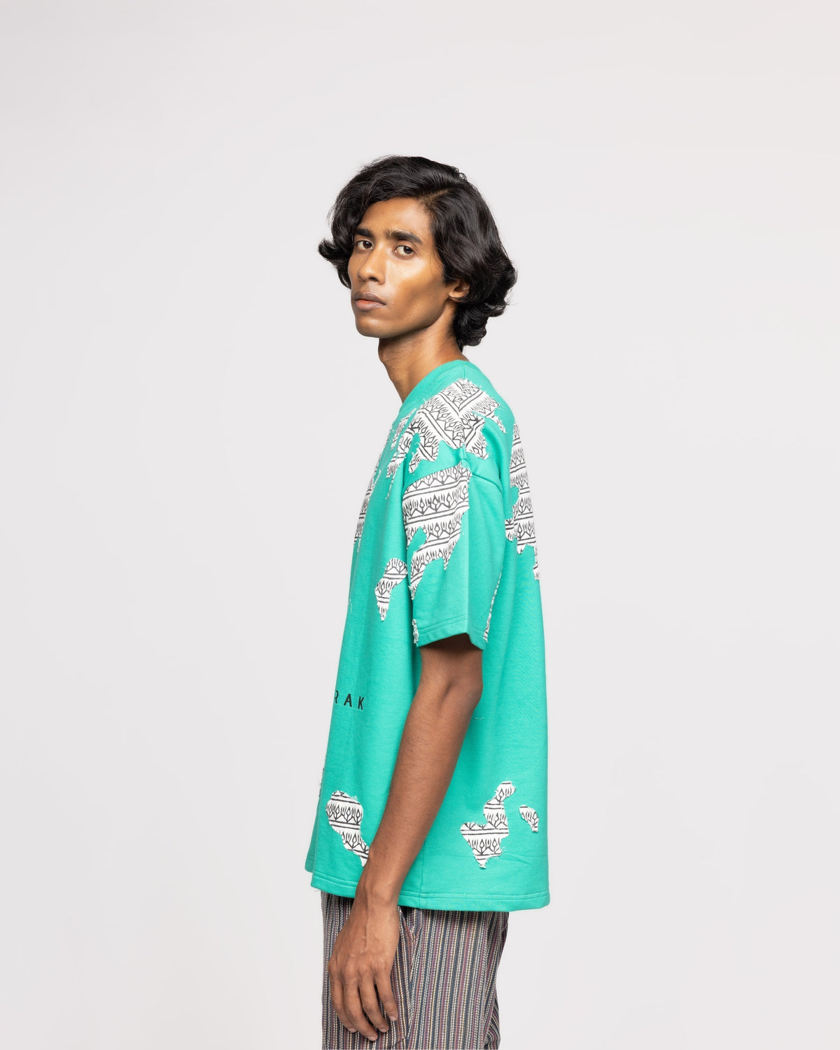 Subtext' Block Printed - Tshirt by FARAK