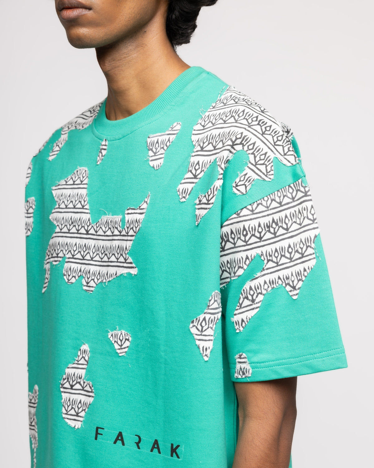 Subtext' Block Printed - Tshirt by FARAK