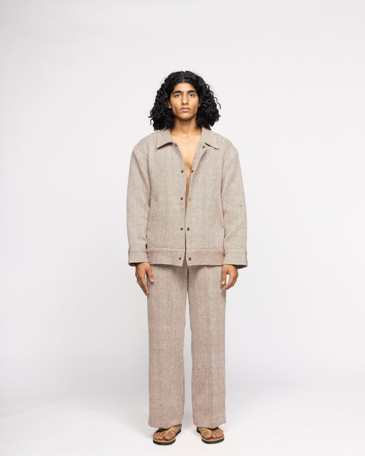 Organic Yarn Dyed Handwoven - Jacket by FARAK