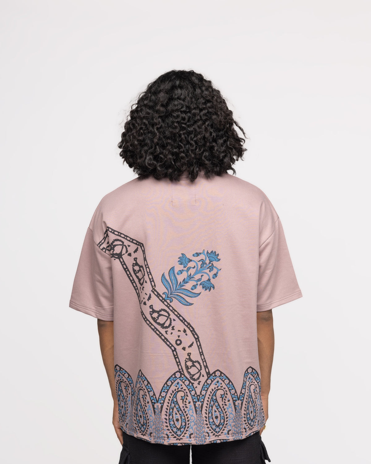 Mauve Block Printed - Tshirt by FARAK