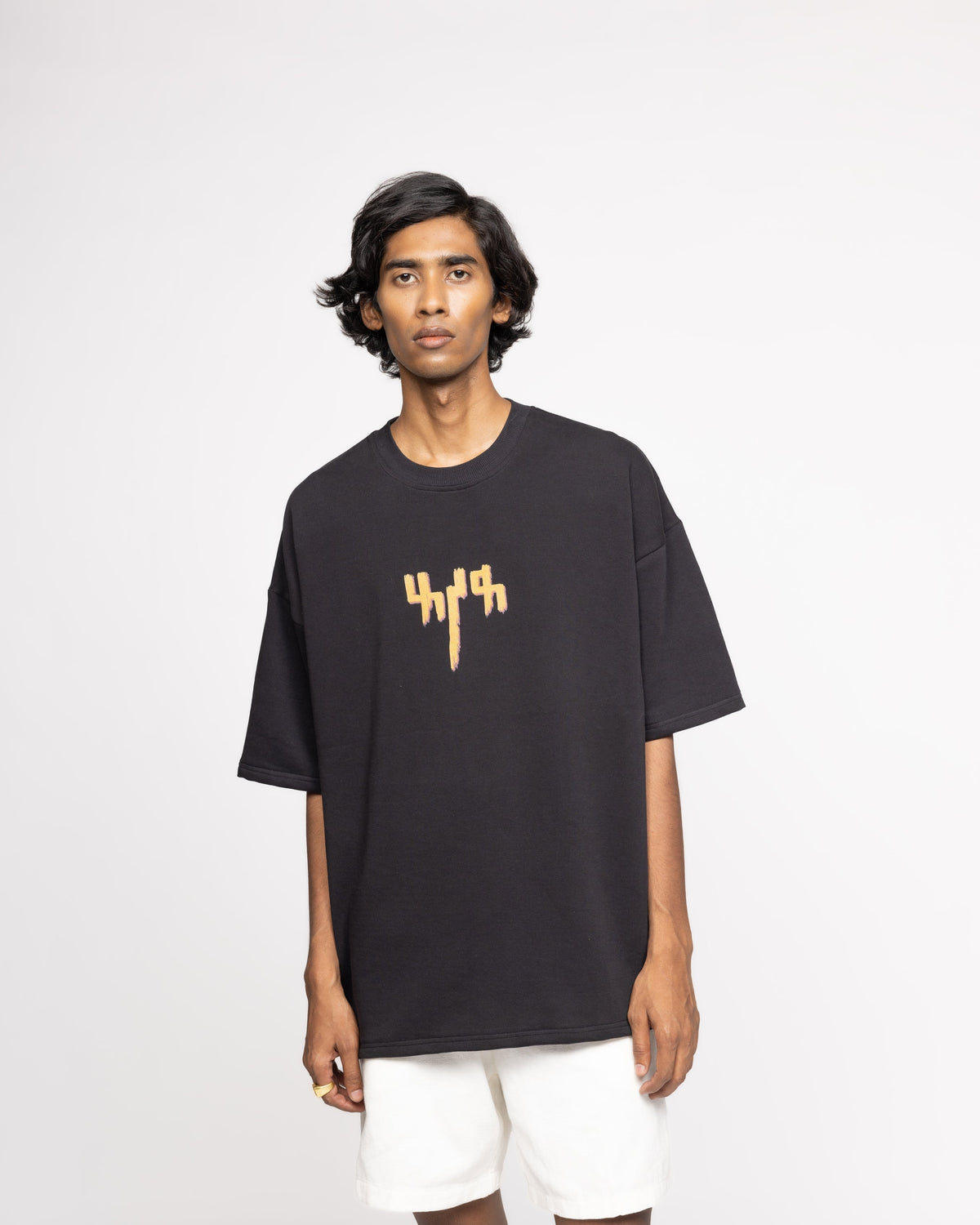 Taaza Khabar' - Tshirt Black by FARAK