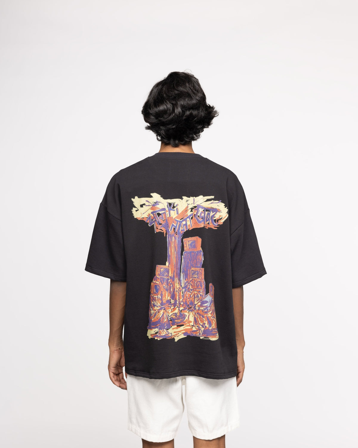 Taaza Khabar' - Tshirt Black by FARAK