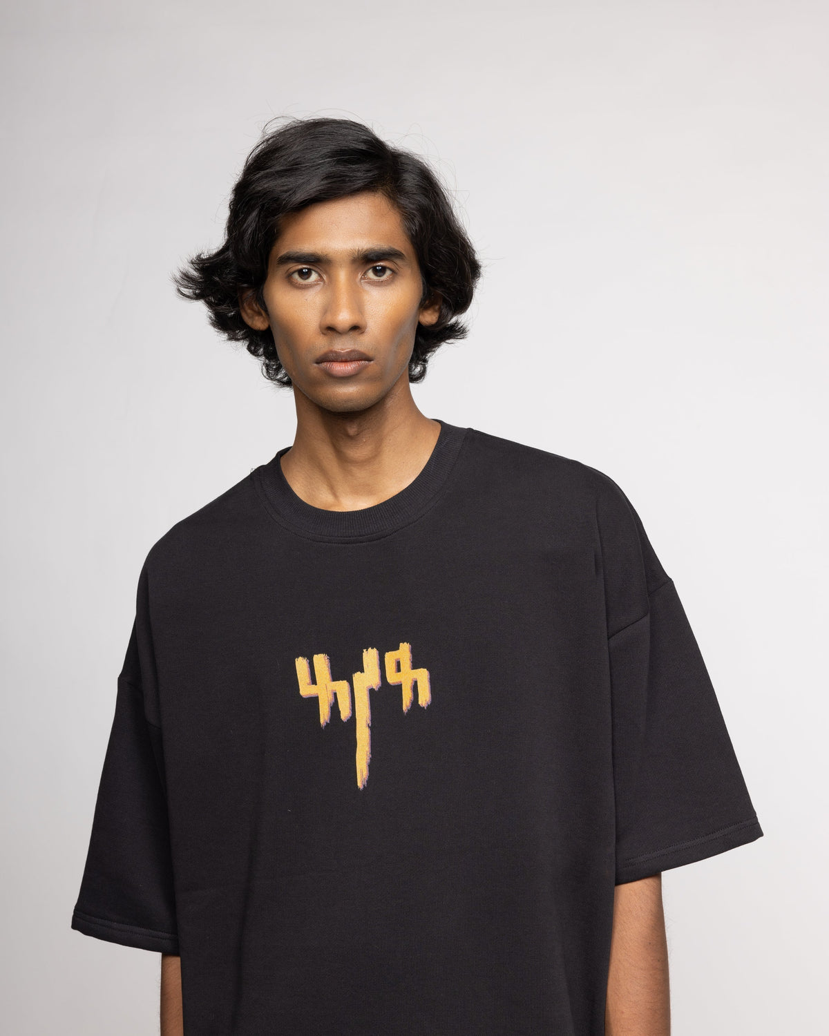Taaza Khabar' - Tshirt Black by FARAK