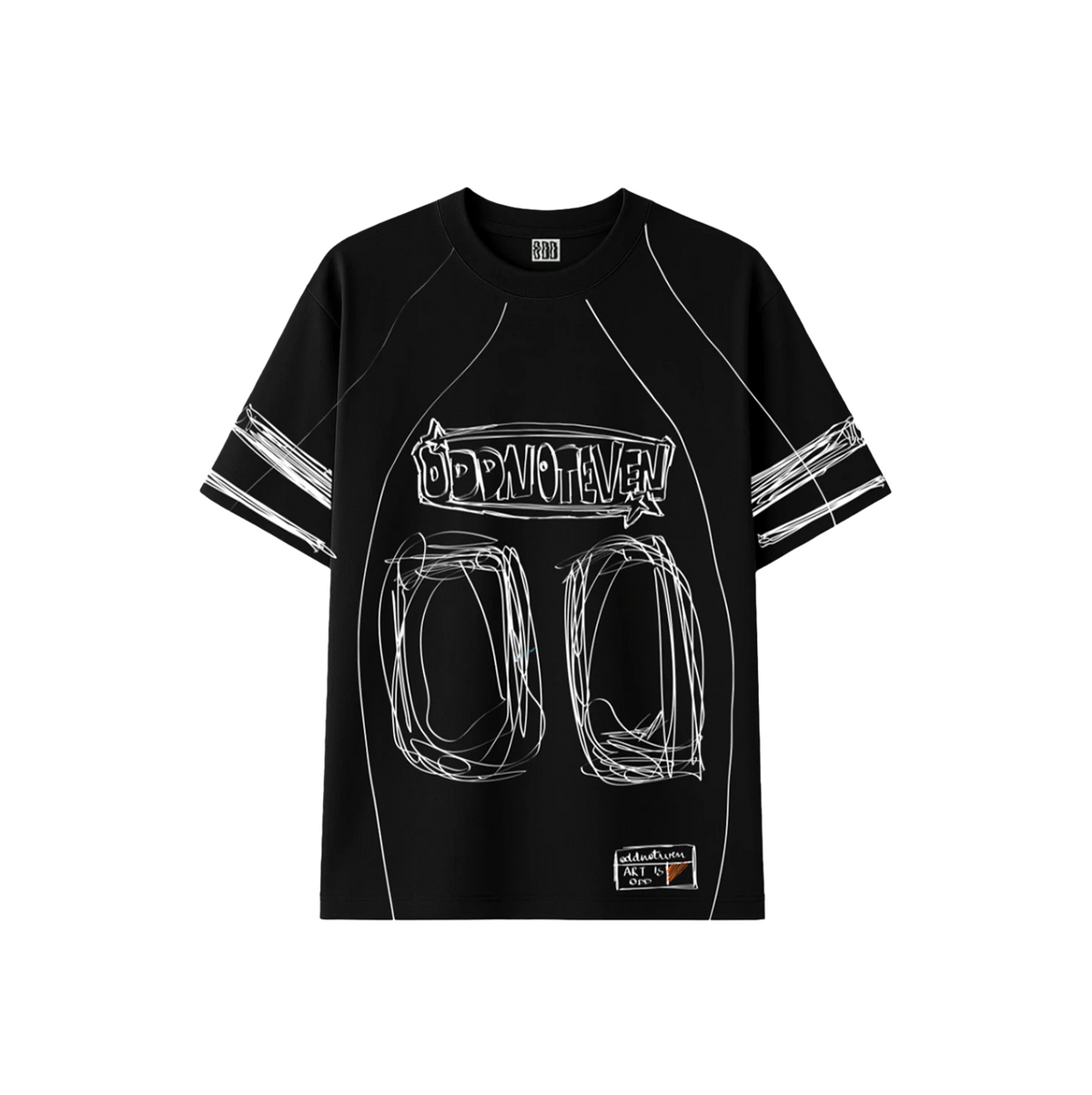 Black Jersey Tshirt by oddnoteven