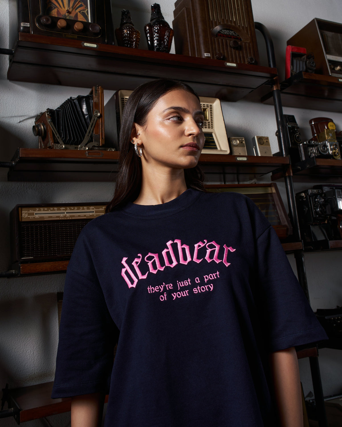 Phases Tee Navy by DEADBEAR