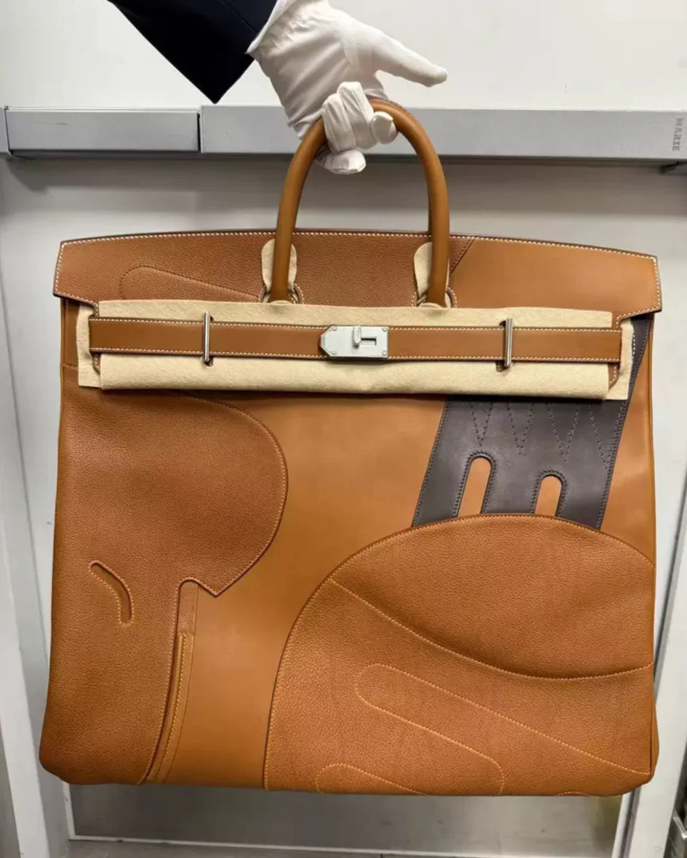 Hermès Patchwork Leather Tote with Palladium Hardware - Zeuskicks