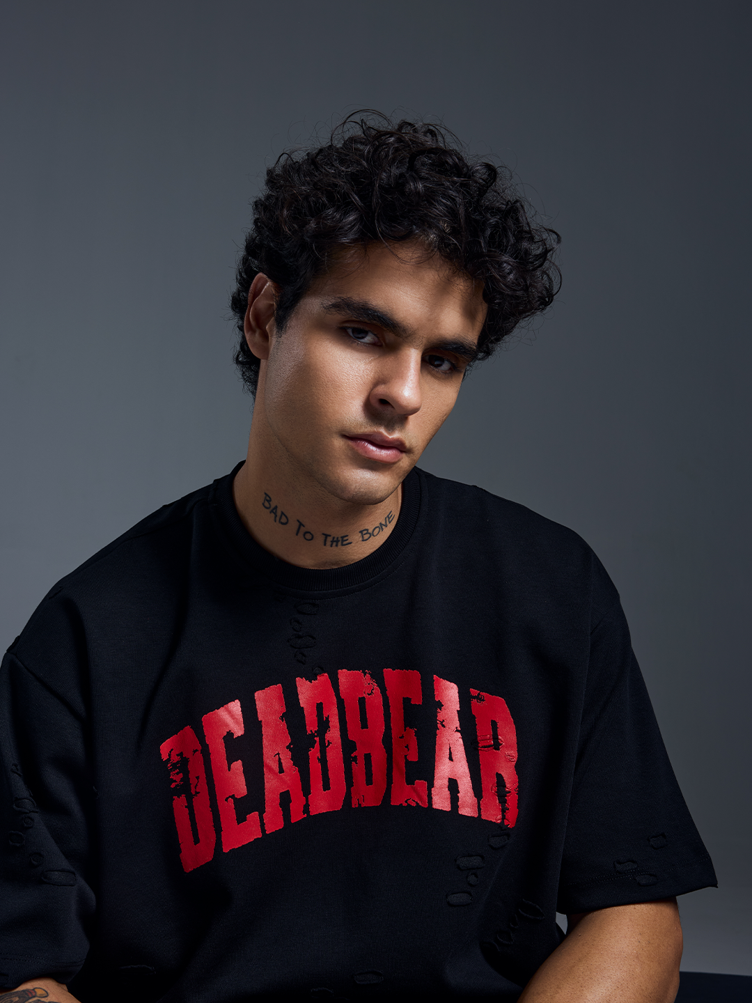 Distressed Black Tee 3.0 by DEADBEAR
