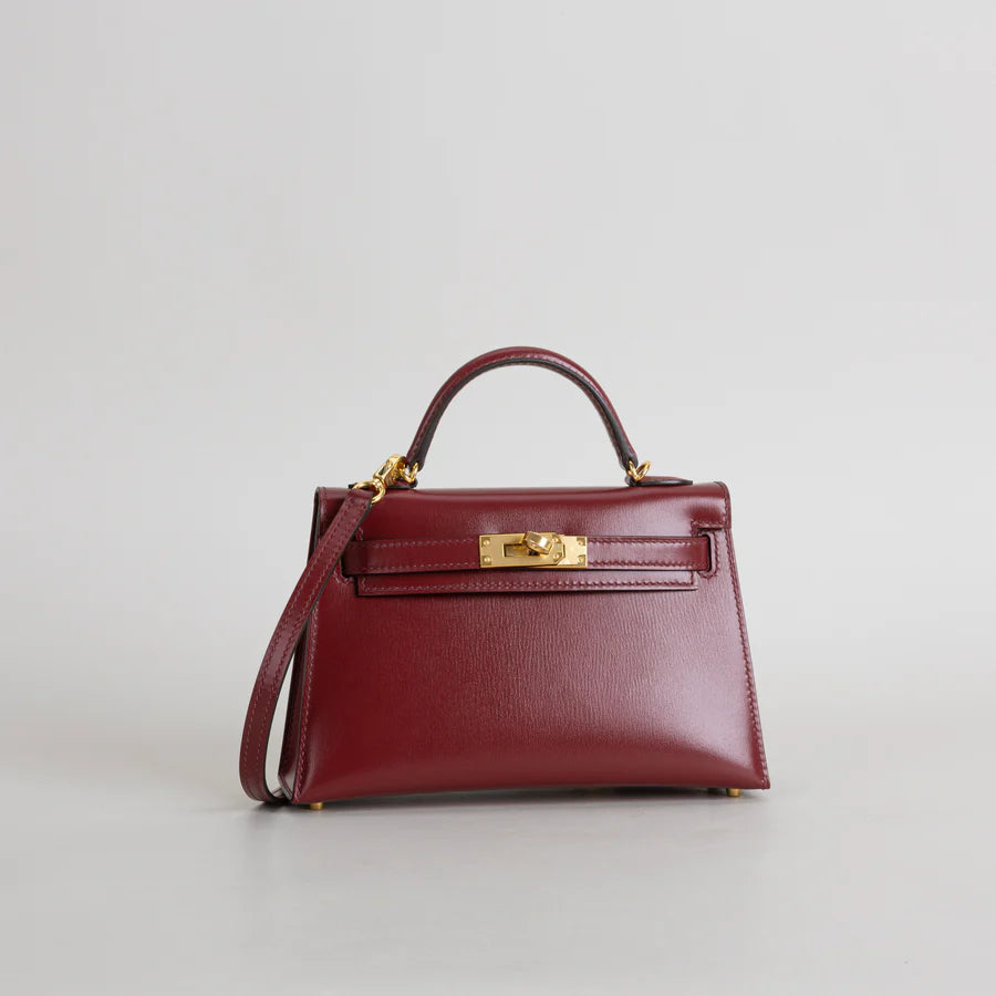 Hermès Mini Kelly II 20 – Rouge H Box Calf Leather with Gold Hardware (GHW) - Zeuskicks