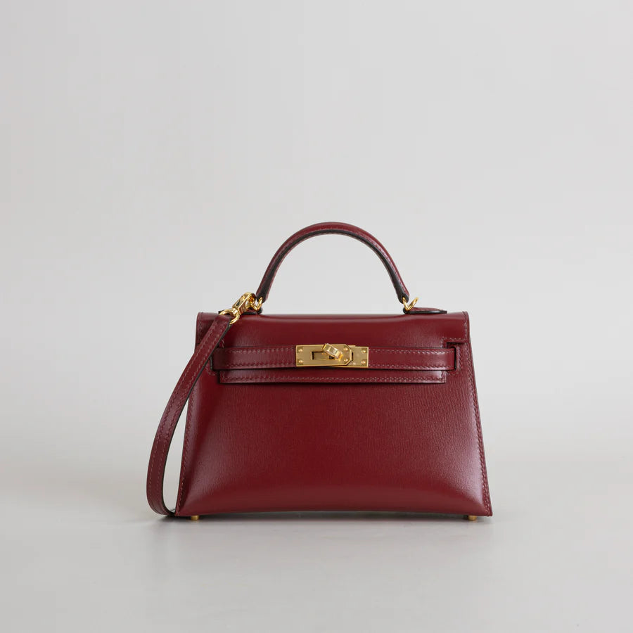 Hermès Mini Kelly II 20 – Rouge H Box Calf Leather with Gold Hardware (GHW) - Zeuskicks
